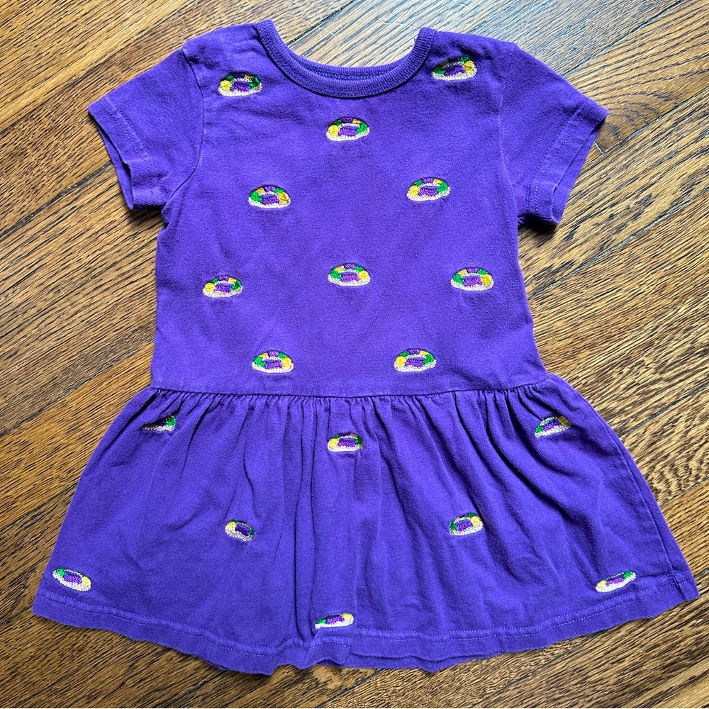 Mardi Gras King Cake dress! Size 18mos